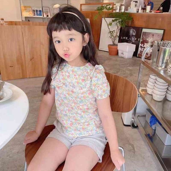 

april 15th kids smocking design colourful floral pattern cotton girls, Blue