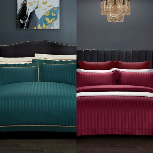 

1200tc egyptian cotton premium l style grey cream bedding set soft silky 4pcs king size duvet cover bed sheet set pillowcase c0223