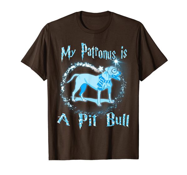 

my patronus is a pit bull dog lovers t-shirt, White;black