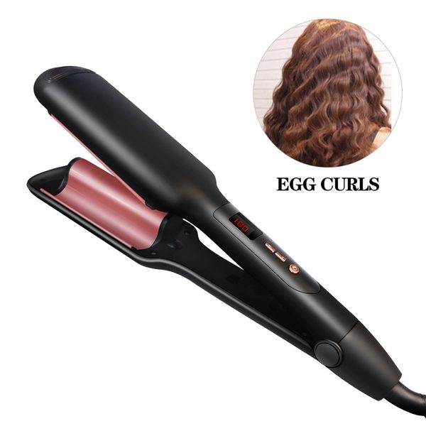 

ukliss waver mini ceramic curlers 3 barrels big professional wand wave hair styler curling iron, Black
