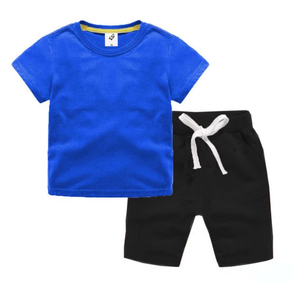 

women's children's wear men's and suit 20 summer fashion new plain color t-shirt shorts two piece set, White