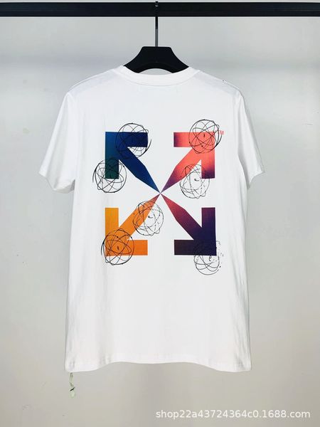 

2021s spring summer tide off alien arrow graffiti series t-shirt short sleeve, White;black