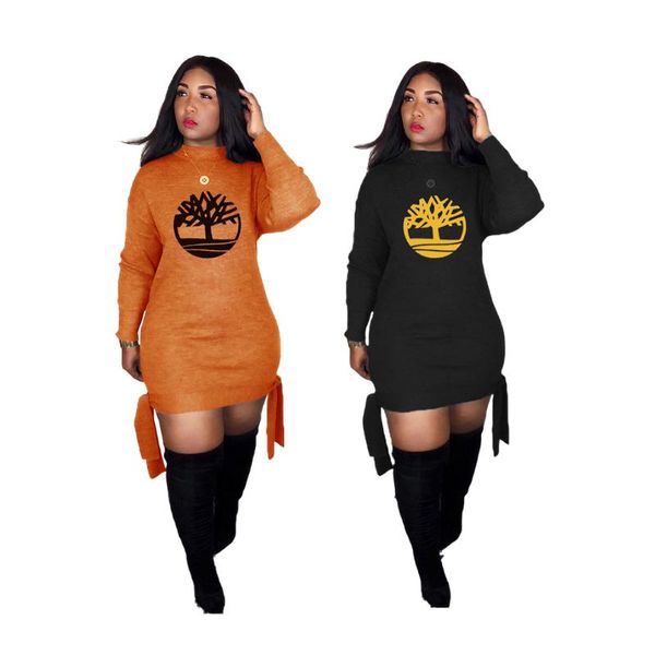 

spring casual print mini dress long sleeve o-neck bandage bodycon dresses streetwear women 2021 fashion clothes vestido mujer, Black;gray
