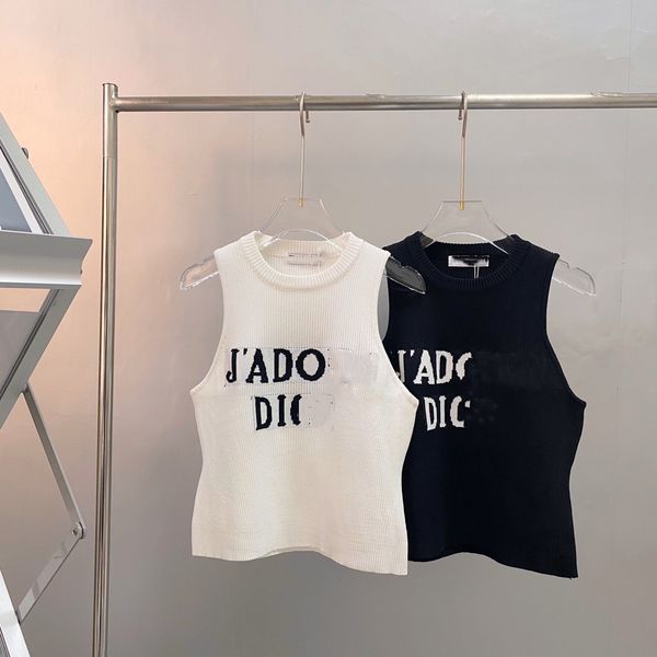 

dijia sweater vest women's 2021 spring new loose dr letter embroidered round neck sleeveless t-shirt trendy brand jacket, White