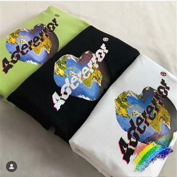 

oversized abstract eart ader error men t shirts adererror women 1:1 version tees black white green streetwear, White;black