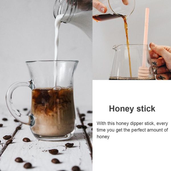 

spoons 20pcs long wood honey stirring stick dipper spoon rod