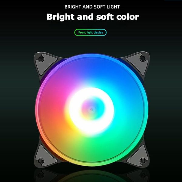 

coolmoon 12cm chassis cooling fan 5 colors led lighting large 4pin heatsink xxuc