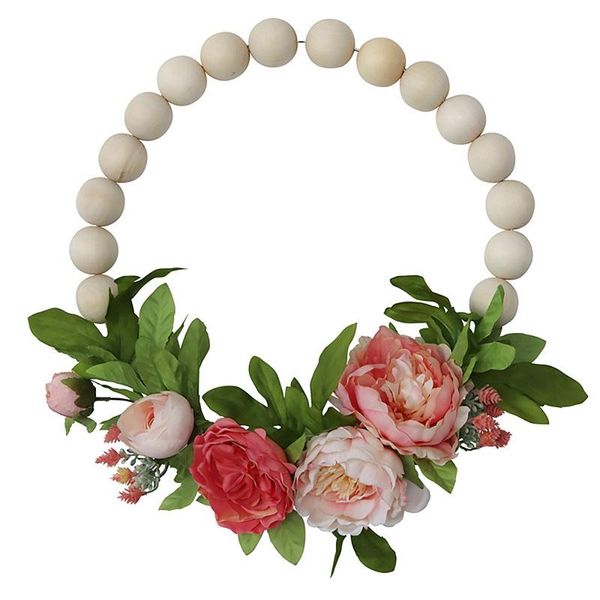 

peony wreath spring hemu beads wreath for front door wall window wedding party office farmhouse garden home decor
