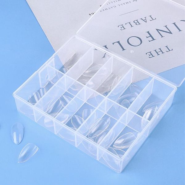 

nail art kits 10 grids transparent thickened pp mesh clamshell box storage accessories starry sky stickers tools