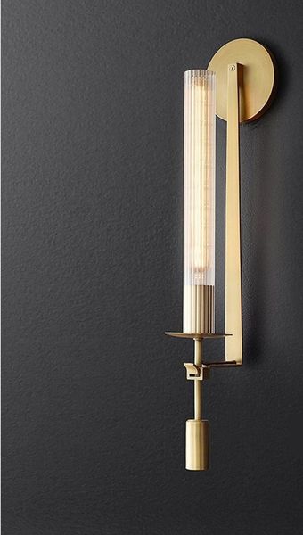 

wall lamp postmodern all-copper glass tube european style simple fashion mirror headlamp