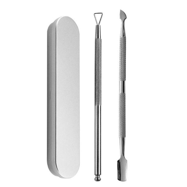 

nail art kits 2pcs gel polish remover stainless steel cuticle peeler scraper tools