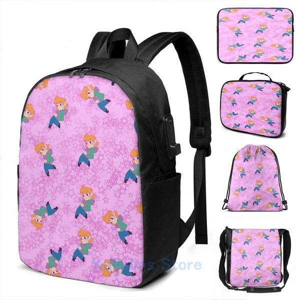 

backpack funny graphic print eddsworld minimausb charge men school bags women bag travel laptop