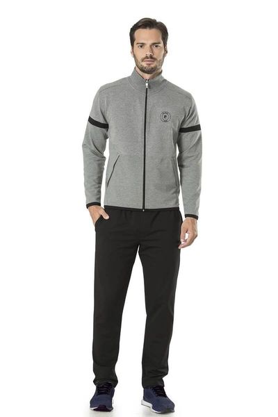 

men's tracksuits mens zippered tracksuit set, Gray
