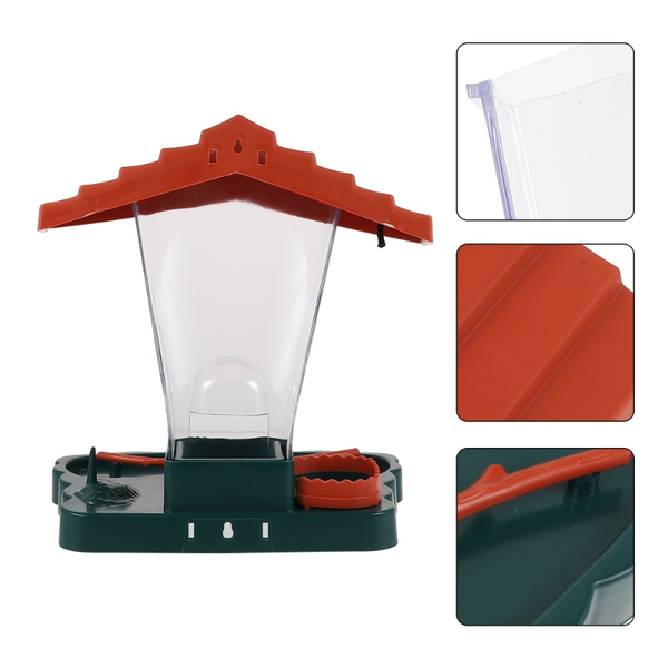 

other bird supplies outdoor garden hanging parrot feeder automatic with roof