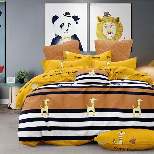 

bedding sets autumn and winter duvet cover skin-friendly set 4pcs dormitory single double  size comforter