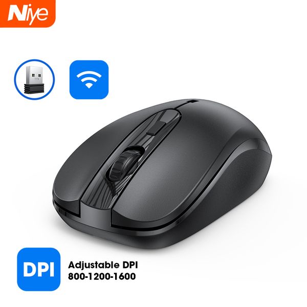 

wireless mouse 2.4ghz ergonomic computer mouses usb 1600dpi adjustable gaming mice for pc lapnot rechargeable mouse