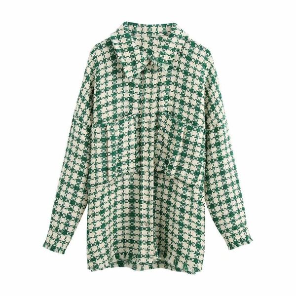 

women's wool & blends fad autumn winter women tweed coat long check plaid casual jacket windbreaker outerwear trench parka female, Black