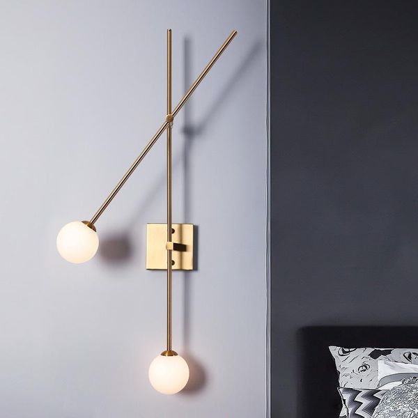 

nordic wall lamp post modern swing arm lamp glass copper global big wall sconce for foyer bedroom ball