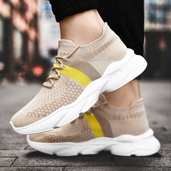 

mens breathable running shoes lightweight wearable casual shoes lace-up comfortable sports shoes zapatillas hombre crossover