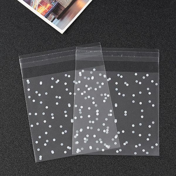 

5pc white polka dot transparent frosted plastic wedding bag for christmas birthday party wedding gift bag