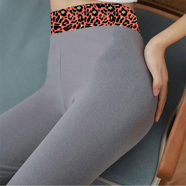 

women's leggings winter women high waist thick velvet keep warm legings solid all-match leging push up elastic jeggings female, Black