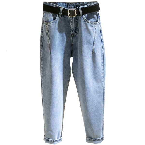 

2021 women new female spring autumn cropped pants women's thick thigh harem jeans plus size trousers 5xla292 w7s8, Blue