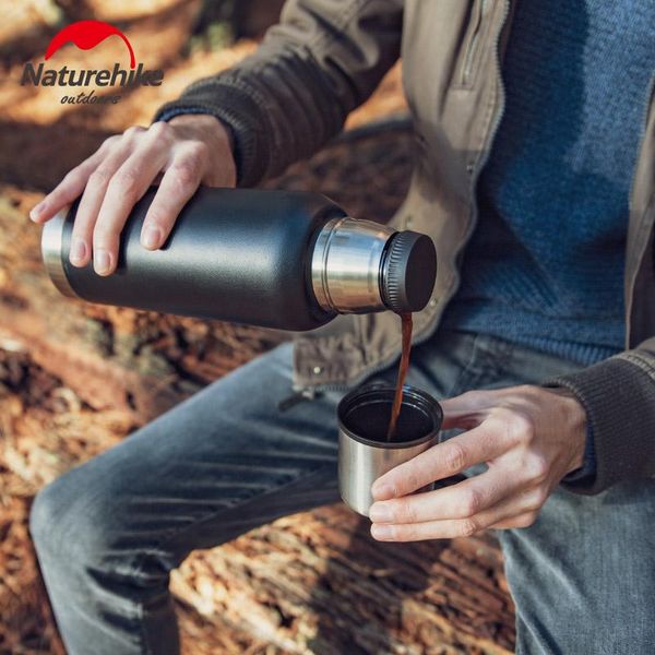 

water bottle naturehike thermal flask 304 stainless steel vacuum cup flasks coffee tea milk travel mug thermo 24 hours 750ml 1000ml