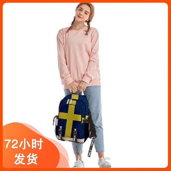 

backpack 3 d digital printing travel 2021 cross-border flag large capacity custom