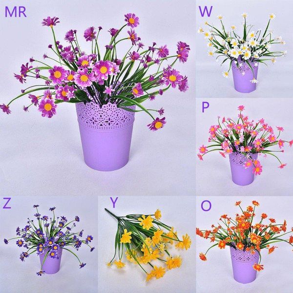 

decorative flowers & wreaths 1 pc artificial daisy flower leaves fake plants for home office party festival wedding decoration pograph suppl