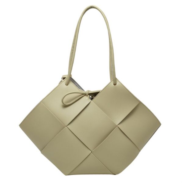 

women woven totes bag design square lattice handmade weave shoulder bags luxury ladys handbag retro basket