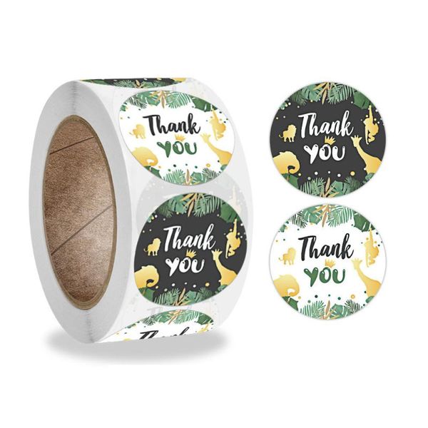 

gift wrap 500pc candy bags box sticker bag sealing thank wedding decor birthday cookie kraft paper party