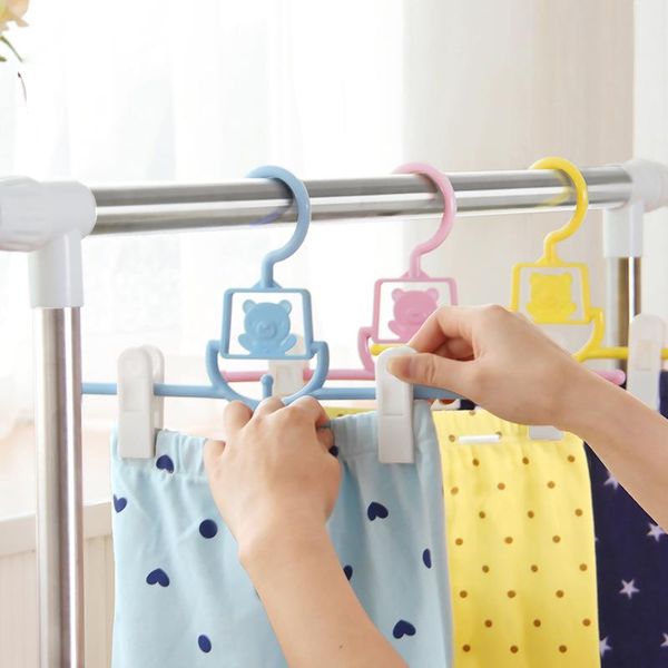 

hangers & racks 10pcs/lot 29cm little bear pattern baby plastic for clothes rack