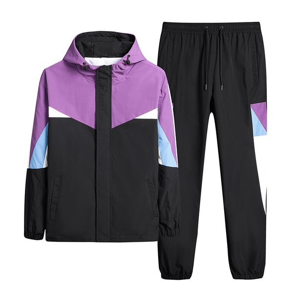 

new tracksuit set 2021 autumn hip hop streetwear men suit track sweat patchwork sweatsuit male sportswear jackets with pants p8h4 l42s, Gray