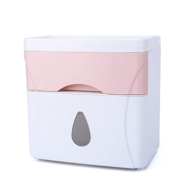 

tissue boxes & napkins multifunctional waterproof box bathroom roll paper holder case with drawer #q8