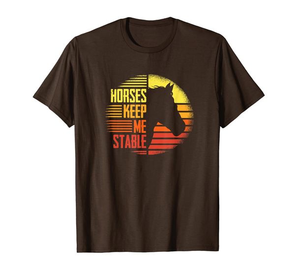

horse shirts: horses keep me stable funny t-shirt, White;black