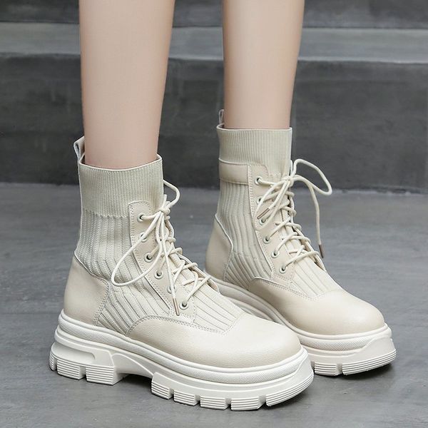 

british style martin boot 2021 spring and autumn korean version low square heel short barrel hollowed out locomotive net red, Black