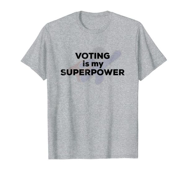 

voting is my superpower t-shirt, White;black