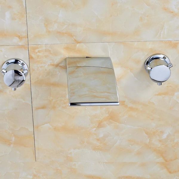 

bathroom sink faucets uythner ly vanity waterfall spout chrome polish dual handles tub faucet mixer tap ceramic valve