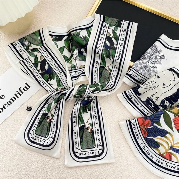 

scarves double-layer silk scarf shawl women's sunscreen shoulder knot fashion decoration, Blue;gray