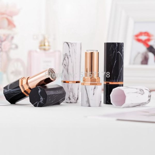 

storage bottles & jars 10/30/50pcs marble empty lipstick tube 12.1mm diy lip tubes homemade stick beauty bottle