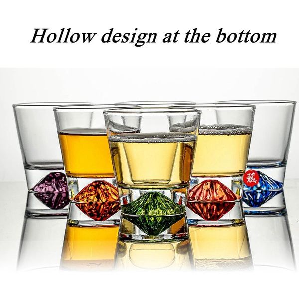 

wine glasses 236ml snow mountain volcano cup mount fuji sunset red tibetan gold colored water lead-glass bar whiskey cups
