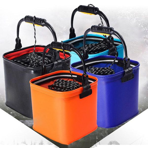 

fishing accessories eva bucket folding portable collapsible multifunctional fish live bait container for tackle