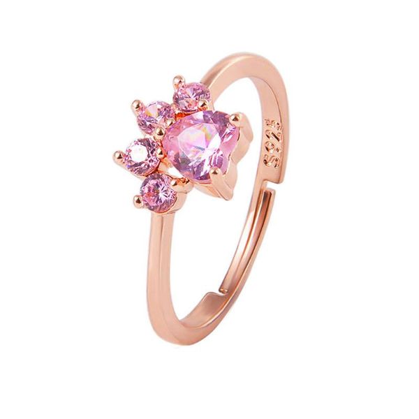 

wedding rings adjustable for women zircon cat-pad opening alloy fabala, Slivery;golden