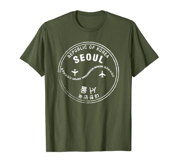 

Seoul South Korea Passport Stamp Vacation T-Shirt, Mainly pictures