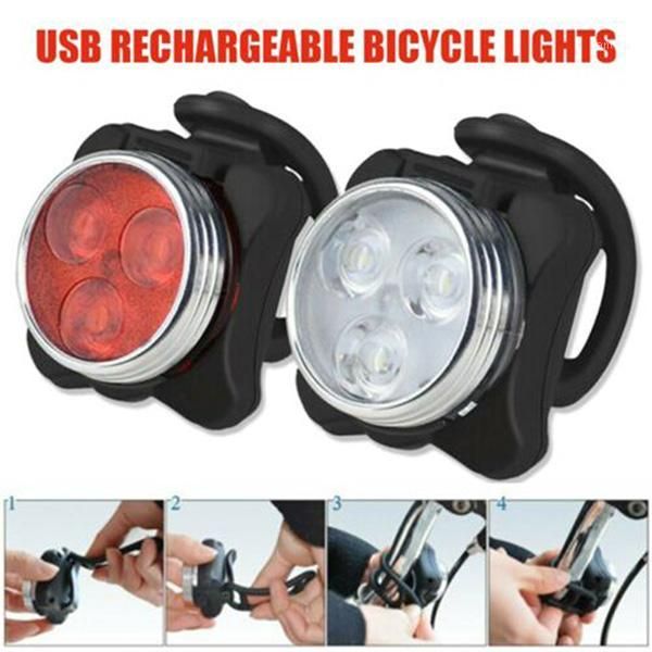 

bike lights rechargeable usb led bright bicycle warning light waterproof for cycling outdoor h7jp1