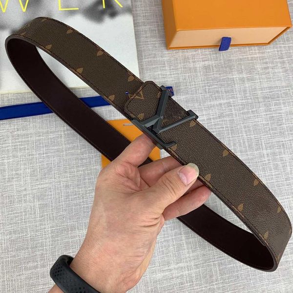 

belts fashion vintage men's belt jaens g and v buckle luxury leather designer l version, Black;brown