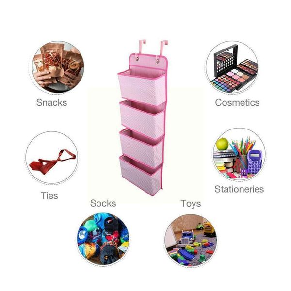 

storage boxes & bins bags 4 layers cloth wardrobe non-woven clothing organizers hanging door c2z4