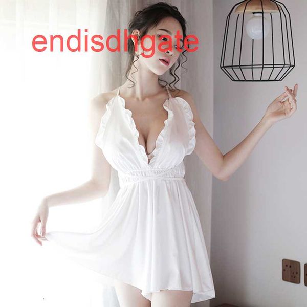

seductive nightdress pajamas suit open back bandage lingerie, Black;white