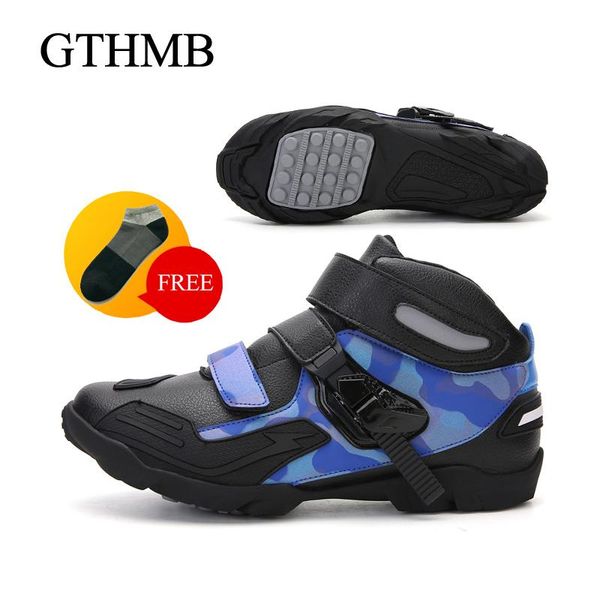 Calçados de ciclismo GTHMB Professional Men Shoes Zapatos de Ciclismo Bike sem trancar Racing High-Top Zapatillas para bicheta