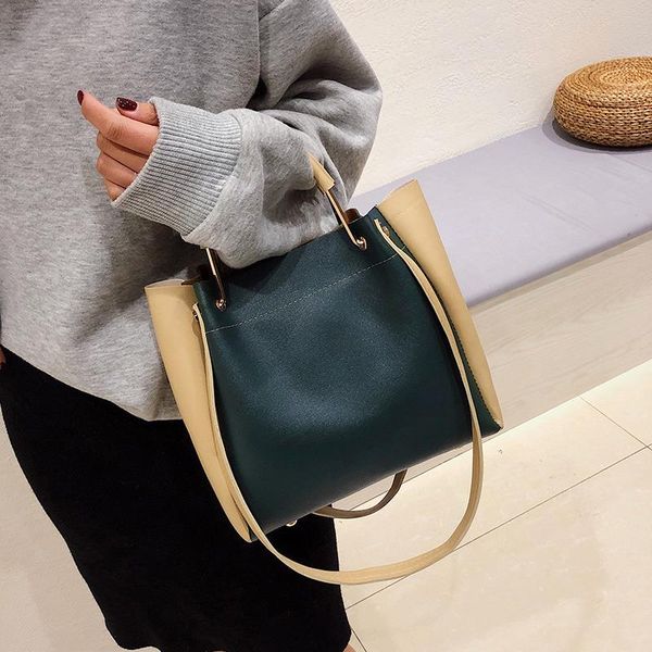 

portable above style trade bag set 2018 bags female new korean one-shoulder wild diagonal four-piece retro foreign tide the bucket edbmn